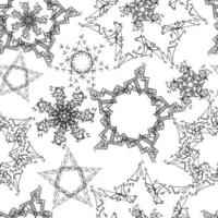 delicate lace doilies stars vector seamless pattern