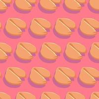 Chinese fortune cookies vector seamless pattern