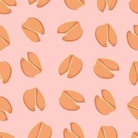 Chinese fortune cookies vector seamless pattern