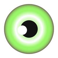vector aislado ojo humano verde