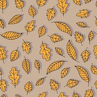 autumn leaves vector seamless pattern. background for fabrics, prints, packaging and postcards