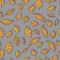 autumn leaves vector seamless pattern. background for fabrics, prints, packaging and postcards