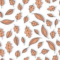 autumn leaves vector seamless pattern. background for fabrics, prints, packaging and postcards