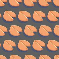 Chinese fortune cookies vector seamless pattern