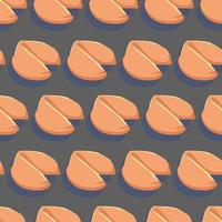 Chinese fortune cookies vector seamless pattern