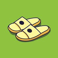 Slide Sandals vector icon isolated object