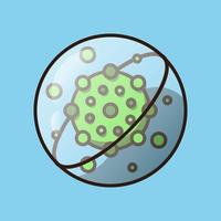 sealed virus concept icon vector illustration isolated object