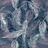 tropical background  palm leaves vector seamless pattern