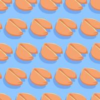Chinese fortune cookies vector seamless pattern
