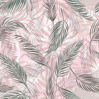 tropical background  palm leaves vector seamless pattern