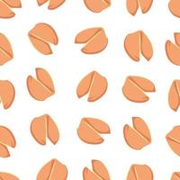 Chinese fortune cookies vector seamless pattern