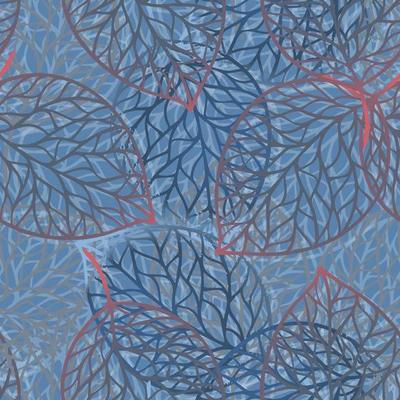 Vector seamless pattern with leaves illustration