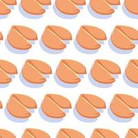 Chinese fortune cookies vector seamless pattern