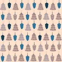 christmas background christmas tree decorations and cones vector seamless pattern