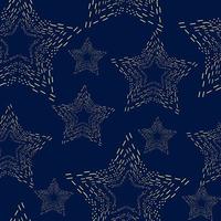 shining stars fireworks in the night sky vector seamless pattern