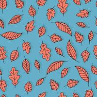 autumn leaves vector seamless pattern. background for fabrics, prints, packaging and postcards