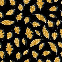 autumn leaves vector seamless pattern. background for fabrics, prints, packaging and postcards