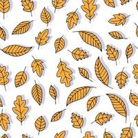 autumn leaves vector seamless pattern. background for fabrics, prints, packaging and postcards