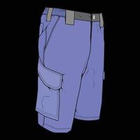 vector de dibujo de bloque de color de pantalones cortos, pantalones cortos en un estilo de boceto, plantilla de entrenadores, ilustración vectorial.