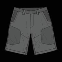 short pants color block drawing vector, short pants in a sketch style, trainers template, vector Illustration.