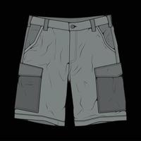 short pants color block drawing vector, short pants in a sketch style, trainers template, vector Illustration.