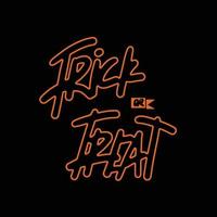 Trick Or Treat Free Vector Lettering with black paper