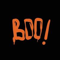 letter boo with black paper with a funny impression vector