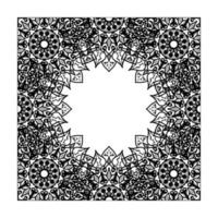 Hand drawn mandala. decoration in ethnic oriental  doodle ornament. vector