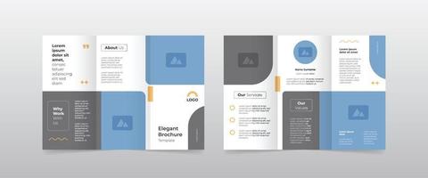 modern simple business trifold brochure design template vector