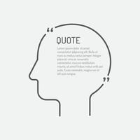 Quote Template Bubble. Template Vector head line shape. think concept design.