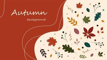 Autumn, fall banner, abstract background designs for story, fall sale, social media promotional content. Vector illustration.
