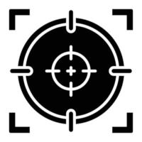 disparar estilo de icono de objetivo vector