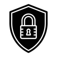 Lock Shield Icon Style vector