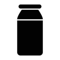 estilo de icono de botella de leche vector