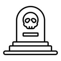 estilo de icono de tumba pirata vector