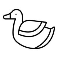 estilo de icono de juguete de pato vector