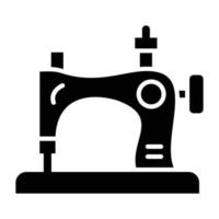 estilo de icono de máquina de coser vector