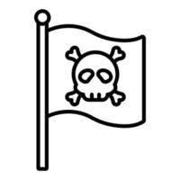 estilo de icono jolly roger vector