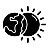 estilo de icono de eclipse lunar vector