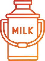 Milk Bucket Icon Style vector