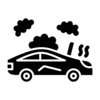 Broken Car Icon Style vector