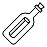 Message in a Bottle Icon Style vector