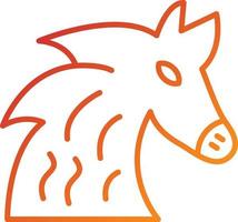 estilo de icono de caballo vector