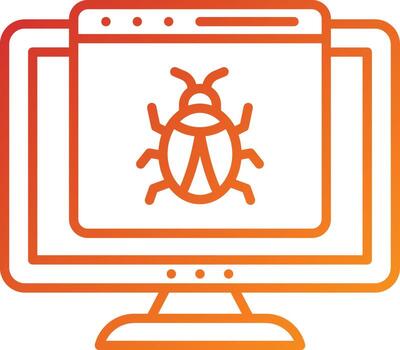 Computer Bug Icon Style vector