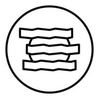 Bacon Icon Style vector