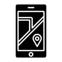 Mobile GPS Icon Style vector