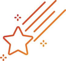 Falling Star Icon Style vector