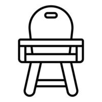 estilo de icono de silla de bebé vector