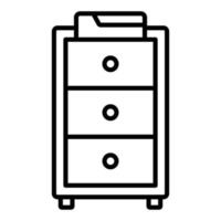 Filing Cabinet Icon Style vector