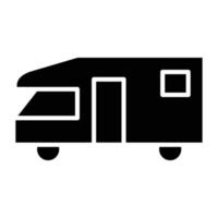 estilo de icono de autocaravana vector